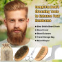 Cadeau Noel Homme,Kit De Coffret Soin Barbe Homme Complet Produit avec Shampoing,Huile Barbe,Peigne,Brosse,Ciseaux,Baume a Barbe
