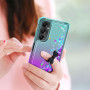 LeYi Coque Verre Trempé Lot de 2 A05S Fille Paillette Silicone Gel TPU Antichoc Kawaii Housse Turquoise Violet