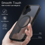 JETech Coque Magnétique pour iPhone 16 6,1 Pouces Compatible avec MagSafe, Étui Housse Dos Translucide Mat Fine Antichoc (Noir)