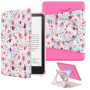 MoKo Coque Pivotante à 360°pour 7"Kindle Paperwhite 12e Gén 2024&Kindle Colorsoft 2024/2025,Étui Protection à Dos Clair Magnétiq