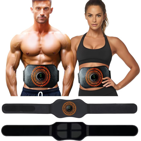 Electrostimulateur Musculaire 2025, 12 Modes 20 Niveaux pour Stimulateur Musculaire Femme Homme Entraînement Abdominal Rechargea