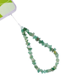 BEEFLYING 1Pcs Bracelet de Sangle de Poignet en Éclats de Pierre d'Aventurine Verte pour Téléphone Portable,Bracelet Anti-Perte 
