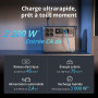 DJI Power 2000, station électrique portable 2 048 Wh (Batterie LFP), format compact, sortie stable de 3 000 W, recharge de 0–80%