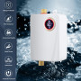Chauffe-eau électrique instantané 3500 W 220 V avec affichage de la température LCD, 20 à 50 °C, étanche IPX4 pour douche, salle