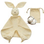 BEBICCO- Doudou bébé 30x30cm en Mousseline de Coton- Lange Bebe - Doudou Serviette - Couverture de securité (Blanc Pur)