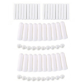 KGDUYC 20 Pièces Stick Inhalateur pour Huiles Essentielles Nez,Tubes Inhalateurs Réutilisable Plastiques Vides Aromathérapie ave