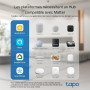 Tapo Matter Prise Connectée WiFi, Suivi de consommation, 16A Type E, Compatible avec Alexa, Google Home et SmartThings, Contrôle