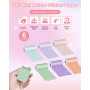 Memoking Lot de 6 Rouleaux de Papier Thermique Autocollant T02/M02L/Q02E/M02/M02X – Vert/Violet/Orange/Rose/Vert Clair/Lavande V