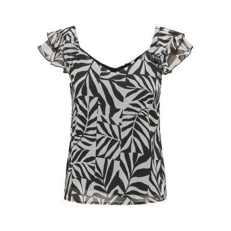 Only Onlasta Life Capsleeve V-Neck Top WVN Onlasta Life Capsleeve V-Neck Top WVN Femme (Lot de 1)