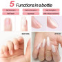 INTOBAS Kit Gel de Construction Ongle 15ml, Builder Gel pour Ongle Avec 100Pcs Chablon Ongles pour Extensions, Gummy Base Pose A