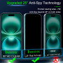 IMBZBK 3 Pièces Verre Trempé pour iPhone 16 Anti Espion Vitre Protection Ecran Protege Accessoire avec 3 Pièces Protection Camer