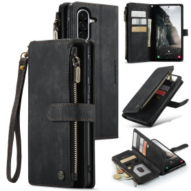UEEBAI Étui Portefeuille pour Samsung Galaxy A17 5G, Fait à la Main en Cuir PU avec Emplacements pour Cartes Fermeture Magnétiqu