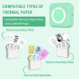 ZAKVOP Mini Imprimante Portable, Mini Imprimante Thermique, imprimante Photo Portable pour Android et iOS, imprimante sans Encre