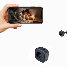 Mini Camera Espion Sans Fil WiFi 1080P Caméra Espion Invisible Micro Petite Extérieur Discrete a Distance Maison de Interieur Ex
