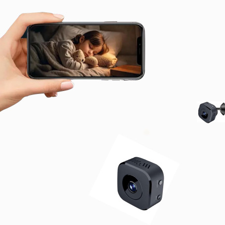 Mini Camera Espion Sans Fil WiFi 1080P Caméra Espion Invisible Micro Petite Extérieur Discrete a Distance Maison de Interieur Ex