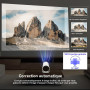 TEKXDD Vidéoprojecteur Portable WiFi/Bluetooth, Projecteur 4K Compatible 1080P Natif 180° Rotation Keystone Auto pour Home Ciném