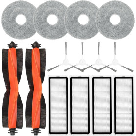 Pièces de rechange compatibles avec Xiaomi S20 Plus S20+ Robot aspirateur B108GL Pièces 2 brosses principales 4 brosses latérale