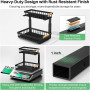 Kitstorack Métal Lot de 2 Rangement sous evier, 2 Niveaux tiroir Coulissant Cuisine,Rangement et Organisation de Cuisine,Rangeme