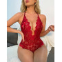 Générique Lingerie Sexy Femme Erotique Body Dentelle sous Vêtements Décolleté en V Dos Nu Teddy Babydoll Ouverte Erotique Nuiset
