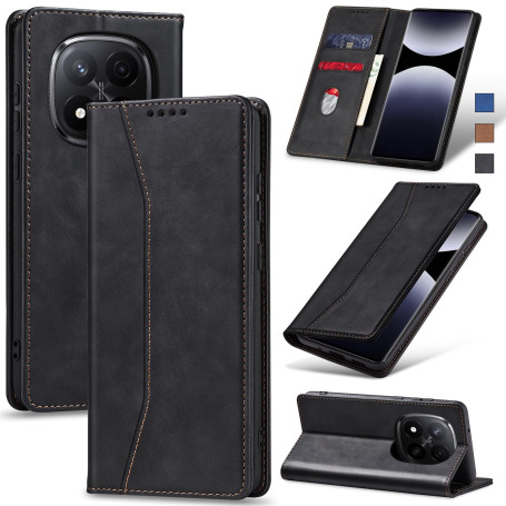 Jasonyu Coque pour Xiaomi Redmi Note 14 Pro/Pro+ 5G/Poco X7, Housse Etui en Cuir PU Portefeuille [Antichoc] [Magnétique] [Porte 