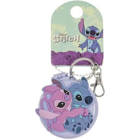 Disney Lilo and Stitch Porte-clés Miroir Compact et Brosse à Cheveux Bleu et Rose