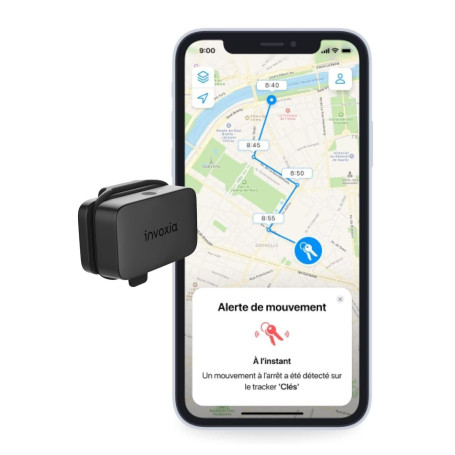 Invoxia Mini Tracker GPS - Traceur GPS étanche avec Alertes Antivol en Temps Réel- Jusqu’à 3 Mois d’Autonomie- Abonnement 1 Ans 