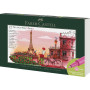 Faber-Castell 267136 - Coffret cadeau Paris, 12 stylos à encre Pitt Artist Pen, épaisseurs de trait FM, S, B