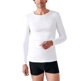 Damart - T-shirt pour Homme Col Rond, Manches Longues - Certifié OEKO-TEX - Maille Interlock Thermolactyl - Degré de Chaleur 3
