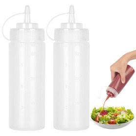 Bouteille à presser, sauce 500 ml, bouteille à seringue, huile en plastique, ketchup, sauce soya piquante, huile d'olive