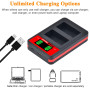 Pickle Power DMW-BLC12 Lot de 2 Batteries et Double Chargeur LED pour Appareil Photo Panasonic Lumix DMC-GH2 G5 G6 G7 GX8 G85 DM