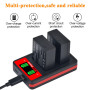 Pickle Power DMW-BLC12 Lot de 2 Batteries et Double Chargeur LED pour Appareil Photo Panasonic Lumix DMC-GH2 G5 G6 G7 GX8 G85 DM
