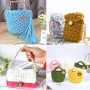 Uiopa Fil Crochet pour Sac, 200g/60m Fil Polyester Chunky Tshirt Yarn, Laine Tshirt Crochet Trapilho pour Sacs, Paniers, Tapis, 