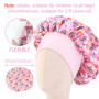 KASESSS 3 Pièces Bonnet Satin Cheveux Nuit Enfant, Élastique et Réutilisable, Soie Licorne pour Filles et Garçons de 2 à 8 Ans