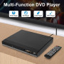 Lecteur DVD HD, DVD-168 Lecteurs DVD Toutes Régions pour TV, Lecteur DVDs CD pour Système Stéréo Domestique avec Entrée USB, Sor