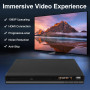 Lecteur DVD HD, DVD-168 Lecteurs DVD Toutes Régions pour TV, Lecteur DVDs CD pour Système Stéréo Domestique avec Entrée USB, Sor
