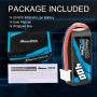 Gens ace Batterie Lipo 2S 60C 400mAh 7.4V 2.96Wh Coque Souple Batterie Lipo avec Prise JST pour OMPhobby M1/aligner t-Rex T1