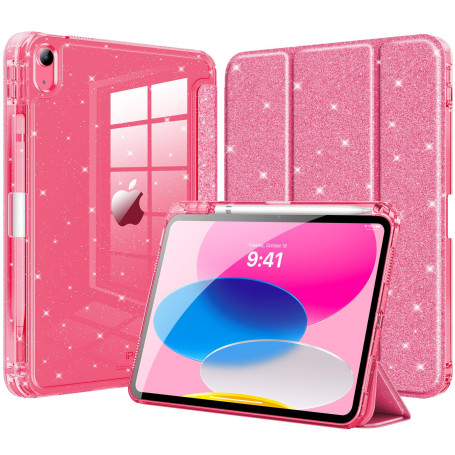 MoKo Coque pour iPad(A16) 11e Gén 11" 2025/iPad 10e Gén 10,9" 2022, Étui Scintillant avec Fente Stylet, Housse avec Coque Arrièr