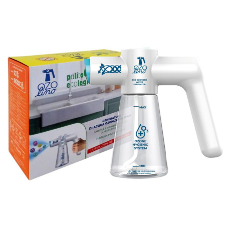 OZOlino – Pulvérisateur électrique avec eau ozonée | générateur d'ozone spray - désinfectant rechargeable | assainissement écolo