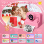 Appareil Photo Instantané pour Enfants - 1080P 2,4", Mode Video et Selfie avec Papier d'impression et Carte 32 Go, Jouet Cadeau 