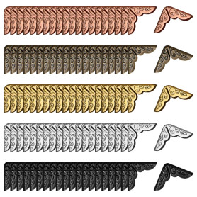 DHSBGWSX 100 Pièces Protecteurs de Coins de Livres, Protection d'angles en Métal, Coin pour Scrapbooking, Décoration d'angle Tri