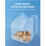 Pecute Sac Transport Chat Petit Chien Extensible, Sac a Dos Chat Respirant, Sac de Transport pour Chat avec Matelas en Peluche A