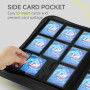 Deoyibu Classeur de cartes avec 9 poches, pour 360 cartes à collectionner, album double face avec fermeture éclair, classeur pou
