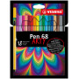 STABILO Feutre dessin Pen 68 - Etui carton ARTY x 18 feutres de coloriage pointe moyenne - gamme ARTY