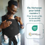 Koala Babycare Une écharpe de portage facile à enfiler, réglable, unisex - Porte-bébé multifonctionnel pour jusqu’à 9 kg - Noir 