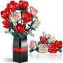 Ensemble de Blocs de Construction de Bouquet de Fleurs pour Enfants, Maison ou Bureau Décoration Artificielle de Roses, Cadeau p