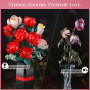 Ensemble de Blocs de Construction de Bouquet de Fleurs pour Enfants, Maison ou Bureau Décoration Artificielle de Roses, Cadeau p