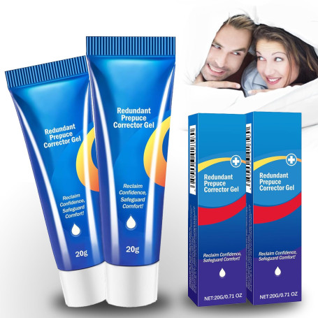 Henjunu Lot de 2 Gels Correcteurs de Phimosis pour Rétrécissement du Prépuce,Gel Correcteur pour L'excès de Prépuce,Ingrédients 