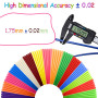 YhuiCxir 40 Couleurs Filament pour Stylo 3D Recharges PLA 1,75 mm Chaque Couleur Total 120 Mètres avec 2 Capuchons de Doigts Com