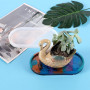 Moule en Silicone Transparent pour Plateau Ovale - 2 Pièces - Pour Résine Époxy, DIY Dessous-de-Verre