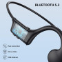 Casque Conduction Osseuse Bluetooth, Open Ear Sport Écouteur Conduction Osseuse Sans Fil Oreilles Ouvertes avec Micro, IP55 Étan